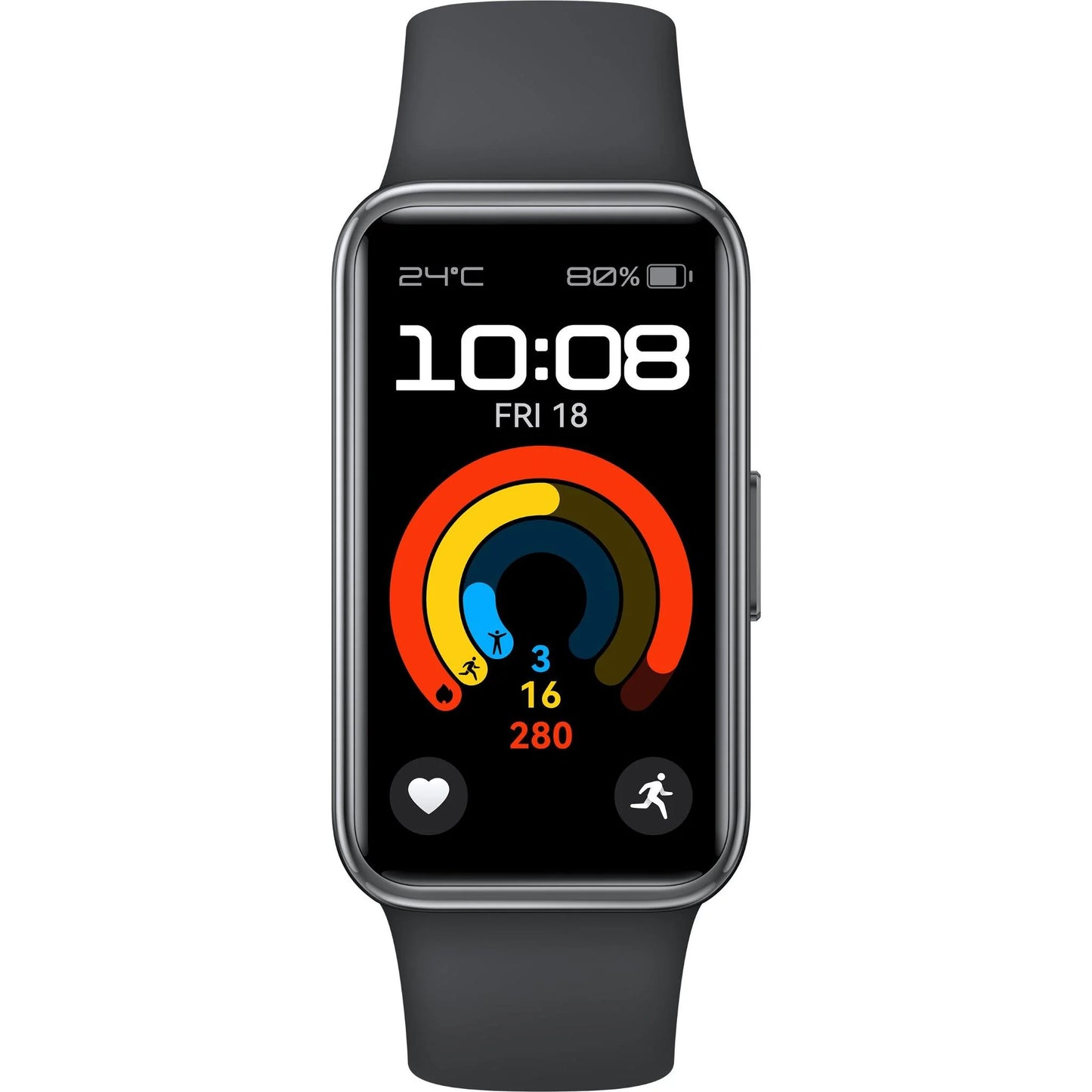 Huawei Band 9 Fitness Tracker Watch (Black Fluoroelastomer Strap)