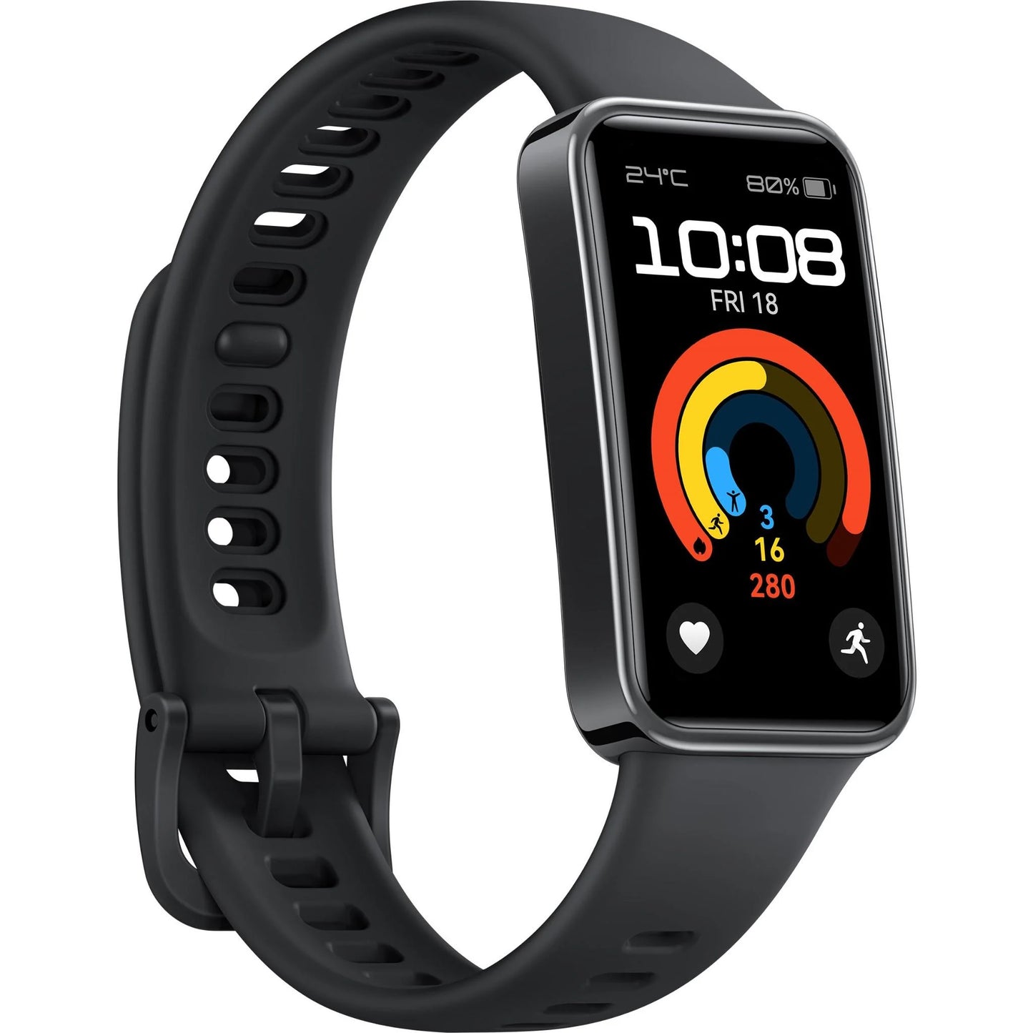 Huawei Band 9 Fitness Tracker Watch (Black Fluoroelastomer Strap)