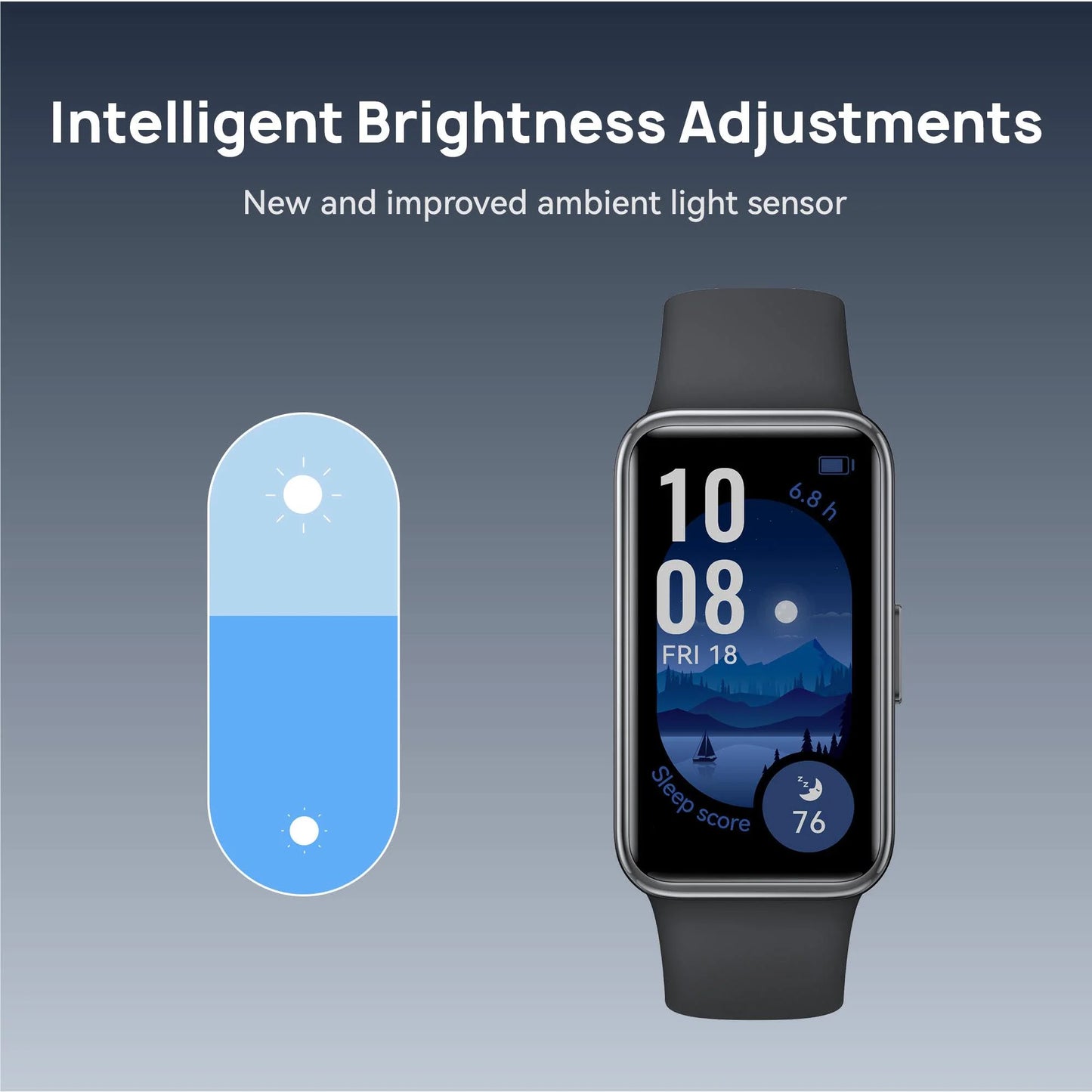 Huawei Band 9 Fitness Tracker Watch (Black Fluoroelastomer Strap)