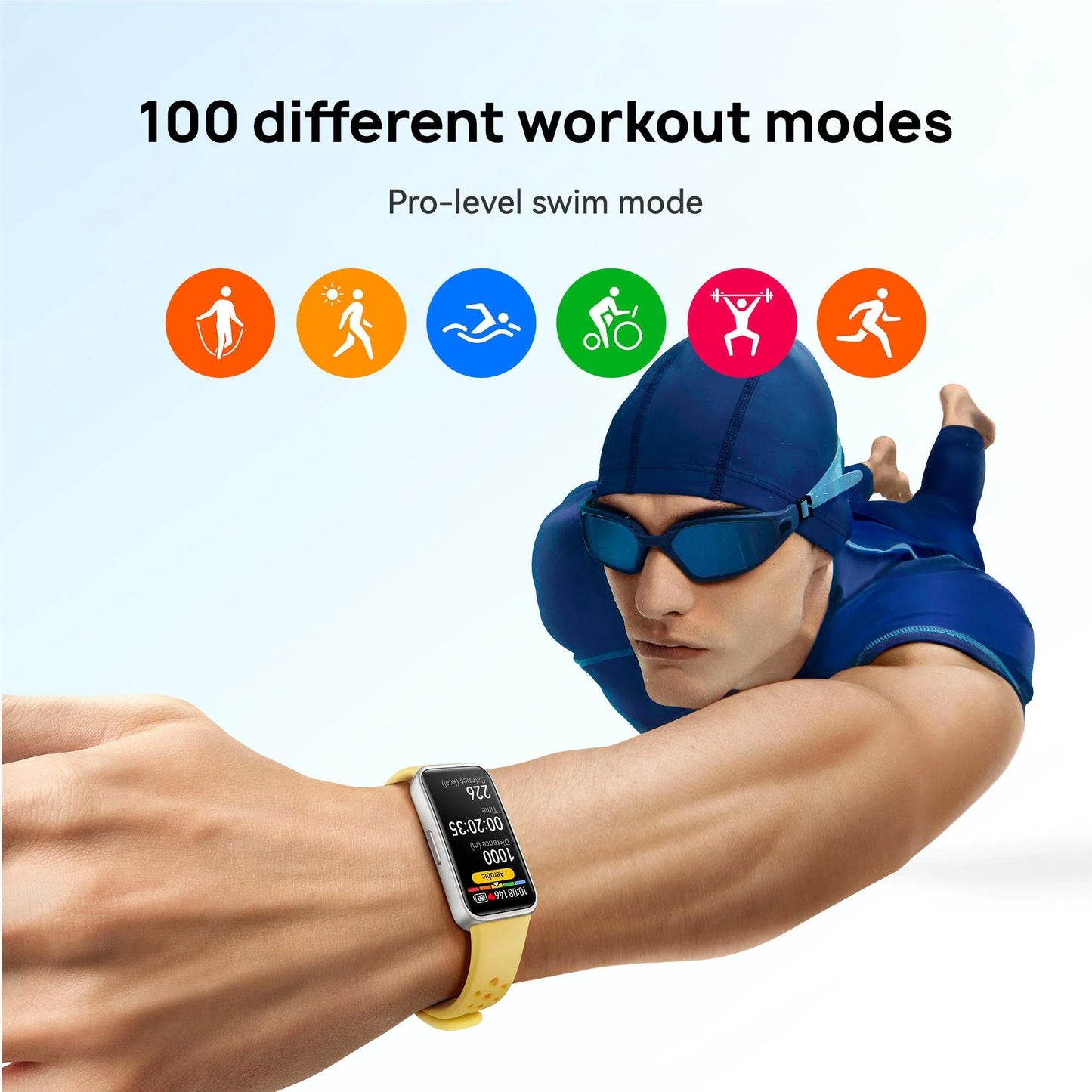 Huawei Band 9 Fitness Tracker Watch (Black Fluoroelastomer Strap)