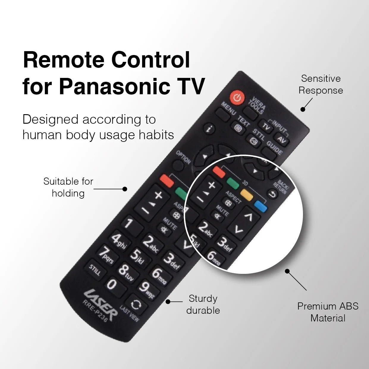 Laser Panasonic Replacement TV Remote (No Setup)