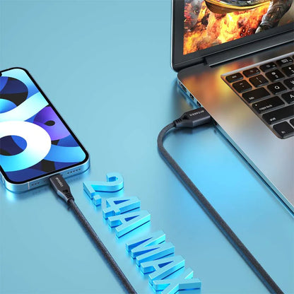 Ontekka 1.2m Nylon USB-A to Lightning Fast-Charging Cable