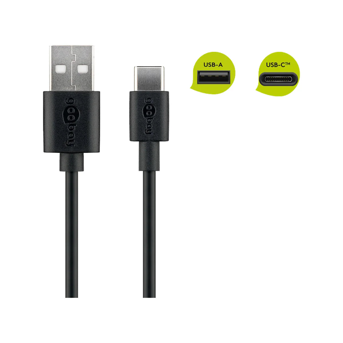 Goobay Charging and Sync Cable USB-A > USB-C™ 0.5M (Black)