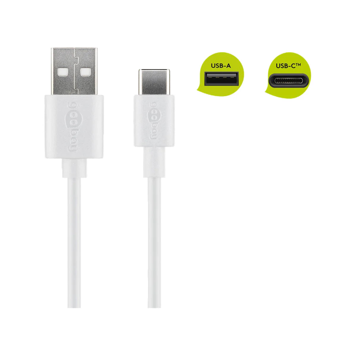 Goobay Charging and Sync Cable USB-A > USB-C™ 0.5M (White)