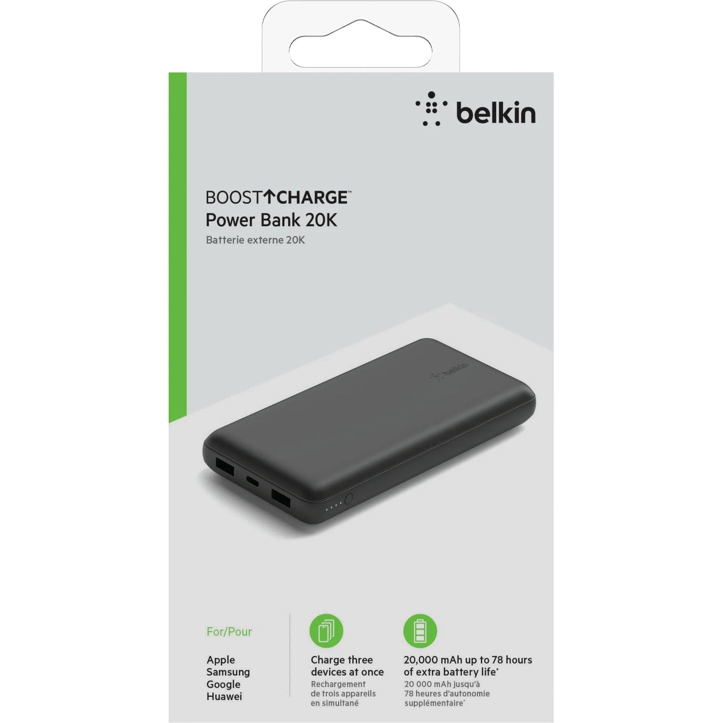 BELKIN Belkin BoostUp Charge 15W 20K USB-C Power Bank 20K (Black)