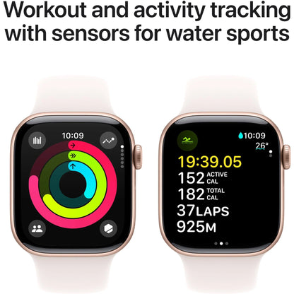Apple Watch Series 10 42mm Rose Gold Aluminium Case GPS Sport Band (S/M) [Light Blush]