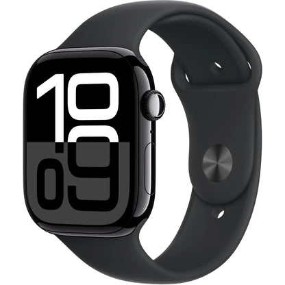 Apple Watch Series 10 46mm Jet Black Aluminium Case GPS Sport Band (M/L) [Black] MODEL: MWWQ3ZP/A