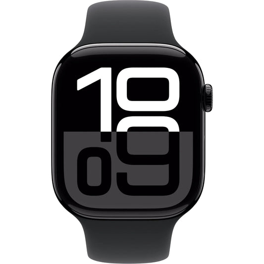 Apple Watch Series 10 46mm Jet Black Aluminium Case GPS Sport Band (M/L) [Black] MODEL: MWWQ3ZP/A