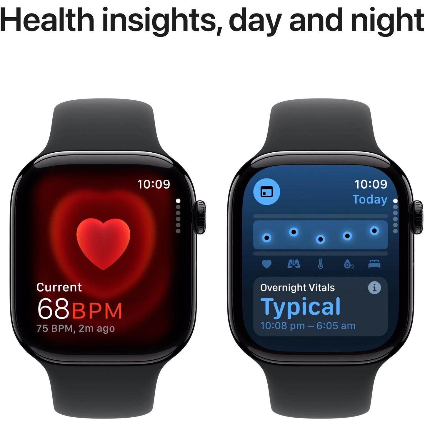 Apple Watch Series 10 46mm Jet Black Aluminium Case GPS Sport Band (M/L) [Black] MODEL: MWWQ3ZP/A