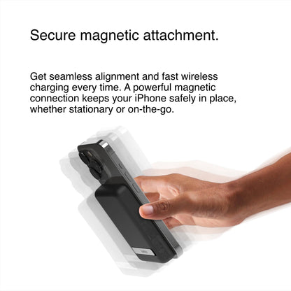Belkin BoostUp Charge Magnetic Wireless Power Bank 5K + Stand (Black)