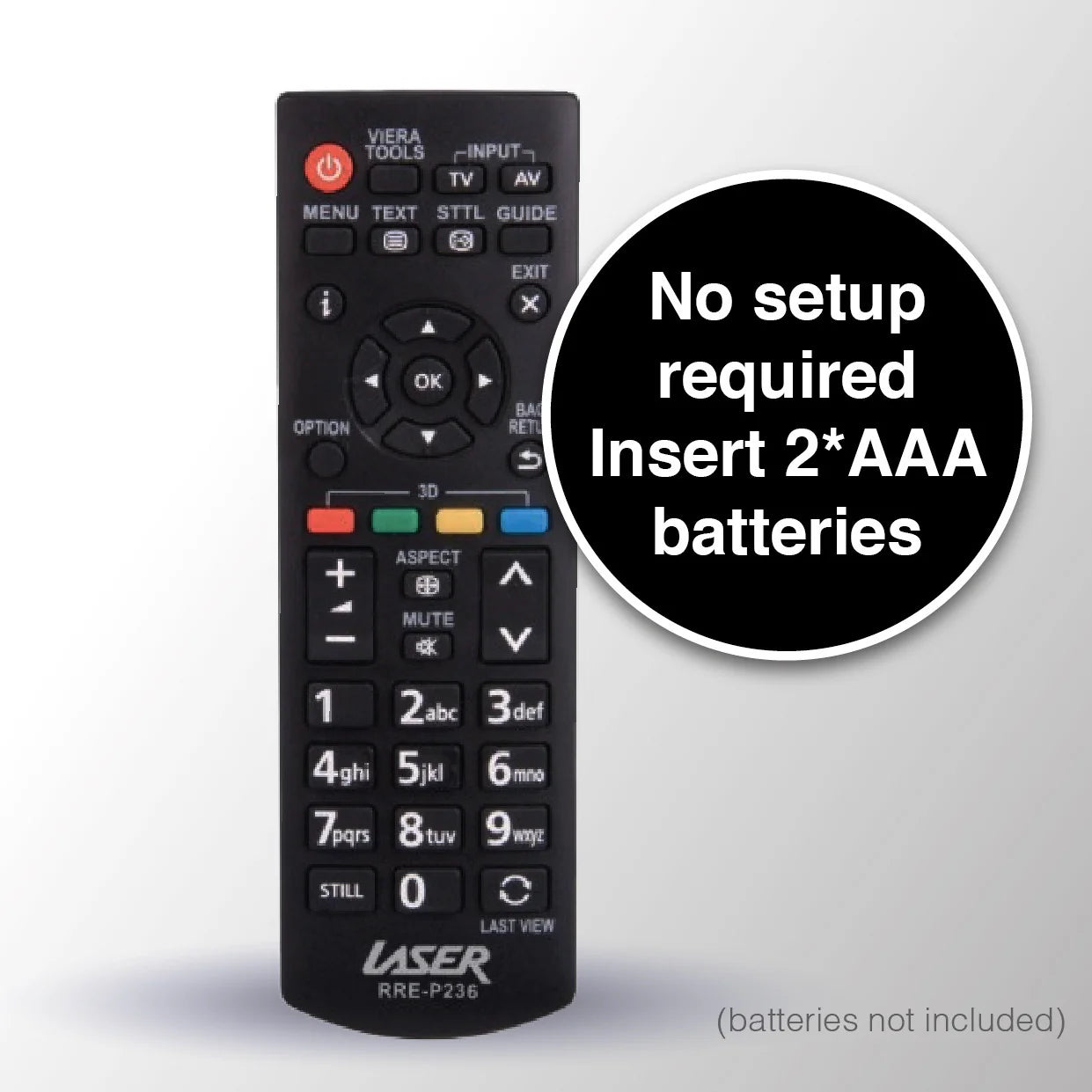 Laser Panasonic Replacement TV Remote (No Setup)