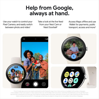 Google Pixel Watch 3 Wi-Fi 45mm (Silver with Porcelain Active Band)