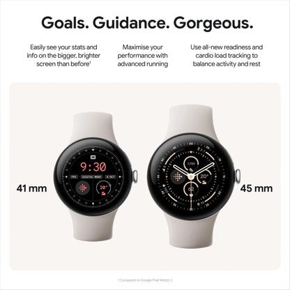 Google Pixel Watch 3 Wi-Fi 45mm (Silver with Porcelain Active Band)