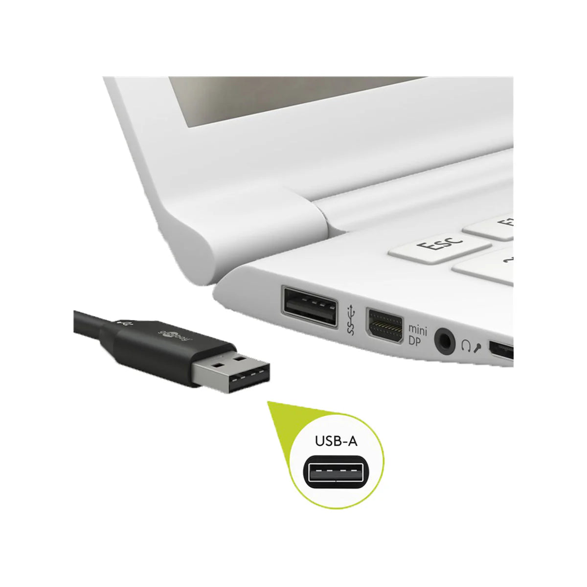 Goobay Charging and Sync Cable USB-A > USB-C™ 0.5M (White)