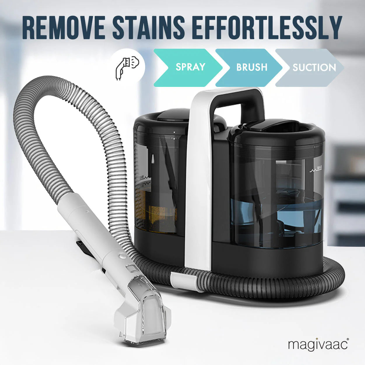 Magivaac 600W Spot Cleaner & Stain Remover Vacuum with Clear/Dirty Water Tanks